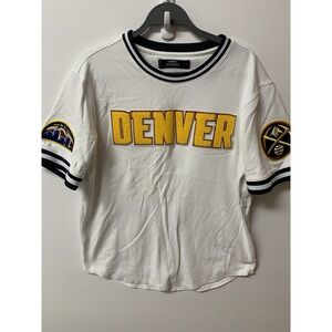 PRO STANDARD Denver Nuggets WARM UP T-Shirt Size Large Embroidered